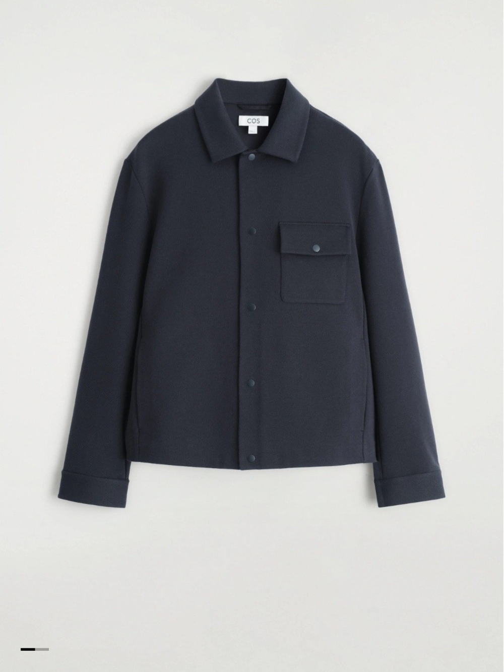 COS Navy Button-Front Overshirt Jacket